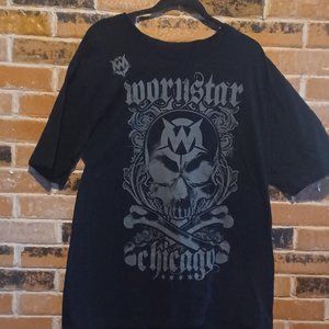 Wornstar Chicago Black Double Sided T-Shirt
